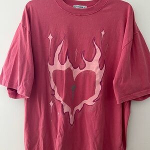 Aelfric Eden Kids Tee in Red with Heart and Flame Design
